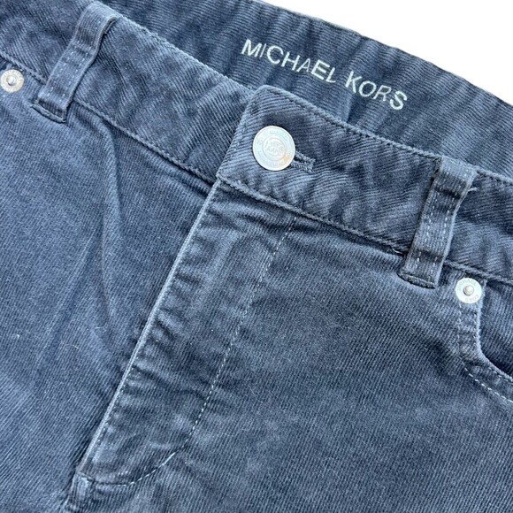 Michael Kors Pants Women's Size 6 Gray Mid Rise Skinny Corduroy - Picture 2 of 9